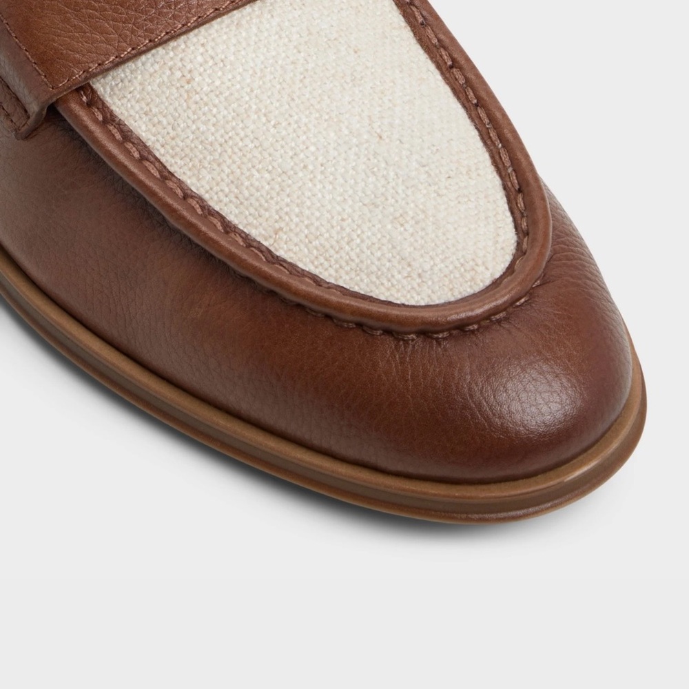 Aldo Men's Tan and Cream Slip-On Loafers